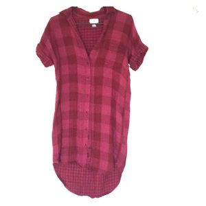 Maroon Old Navy Plaid Shit Dress